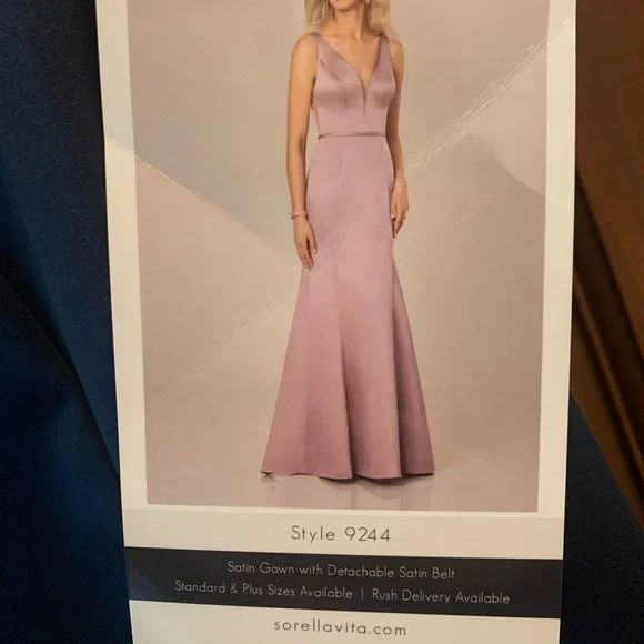 Sorella Vita Bridesmaid 9244 Dress NWT Navy - Picture 3 of 6